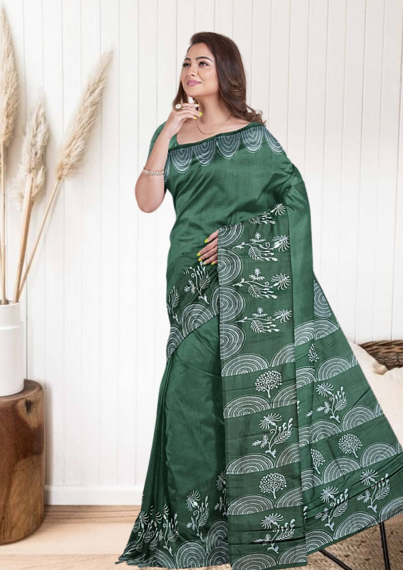Heirloom Quality: Handpainted Bishnupuri Katan Silk Saree
