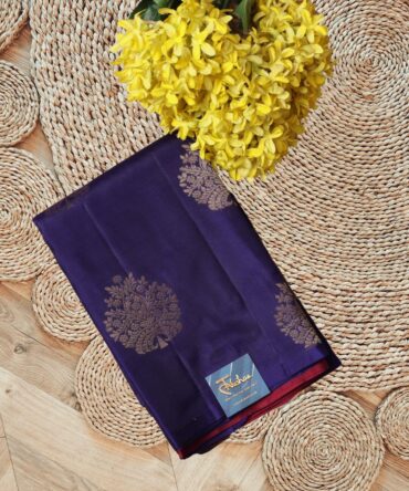 A Royal Affair: The Navy Blue Pure Kanjeevaram Silk Saree