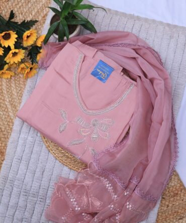 Pink Modal Silk Suit Set : Dreamy Delight