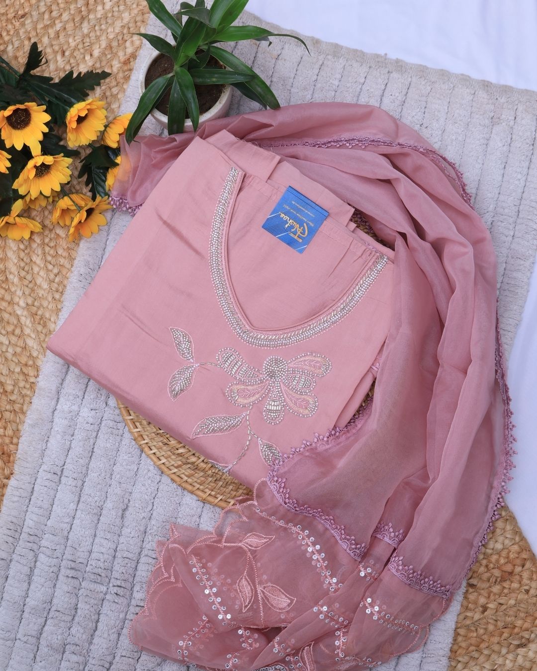 Pink Modal Silk Suit Set : Dreamy Delight