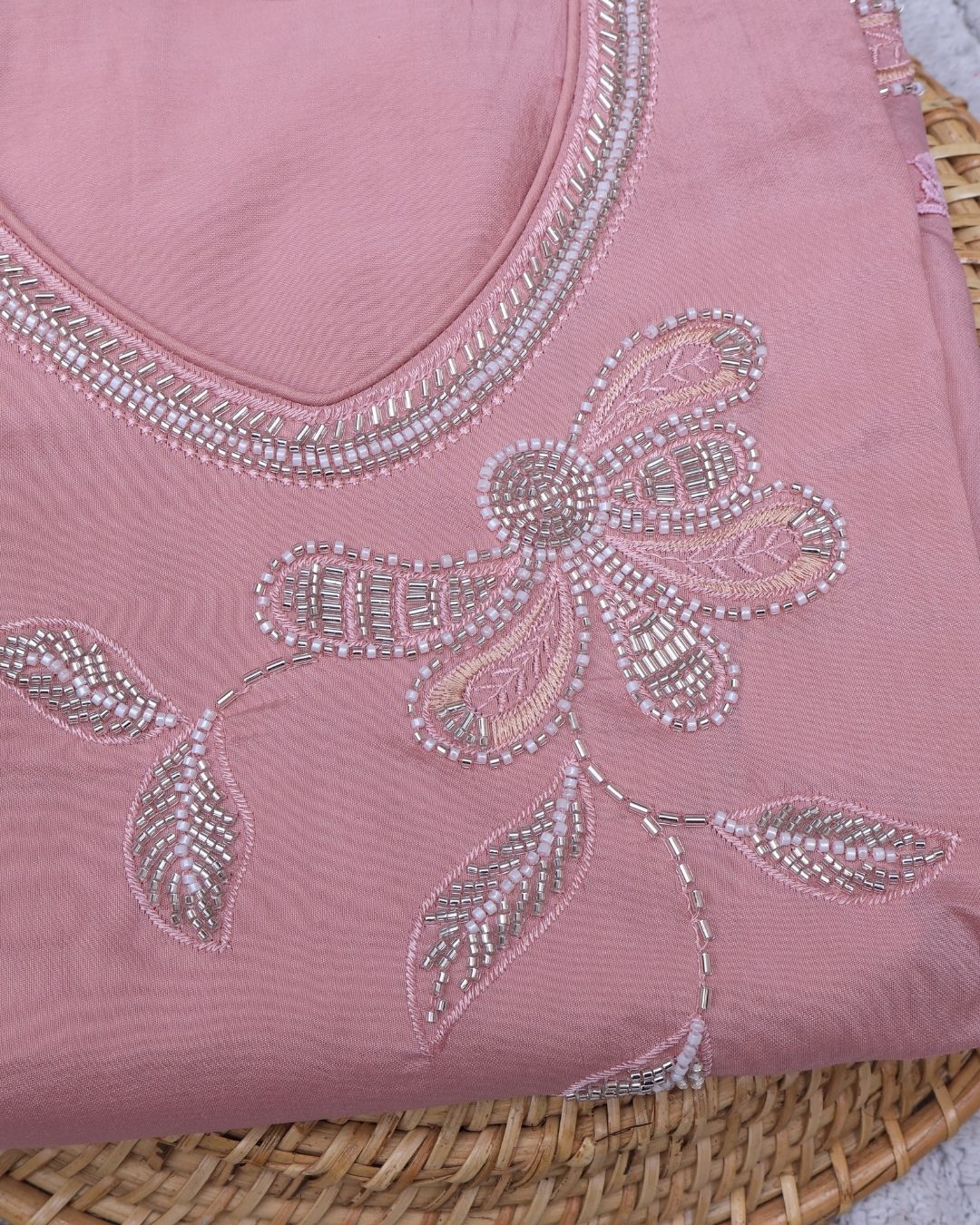 Pink Modal Silk Suit Set : Dreamy Delight