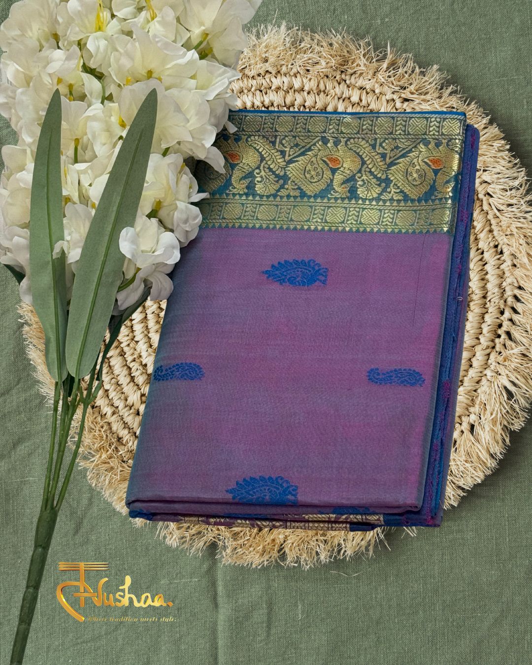 The Certified Pure Blue Paithani Silk Saree - Image 2