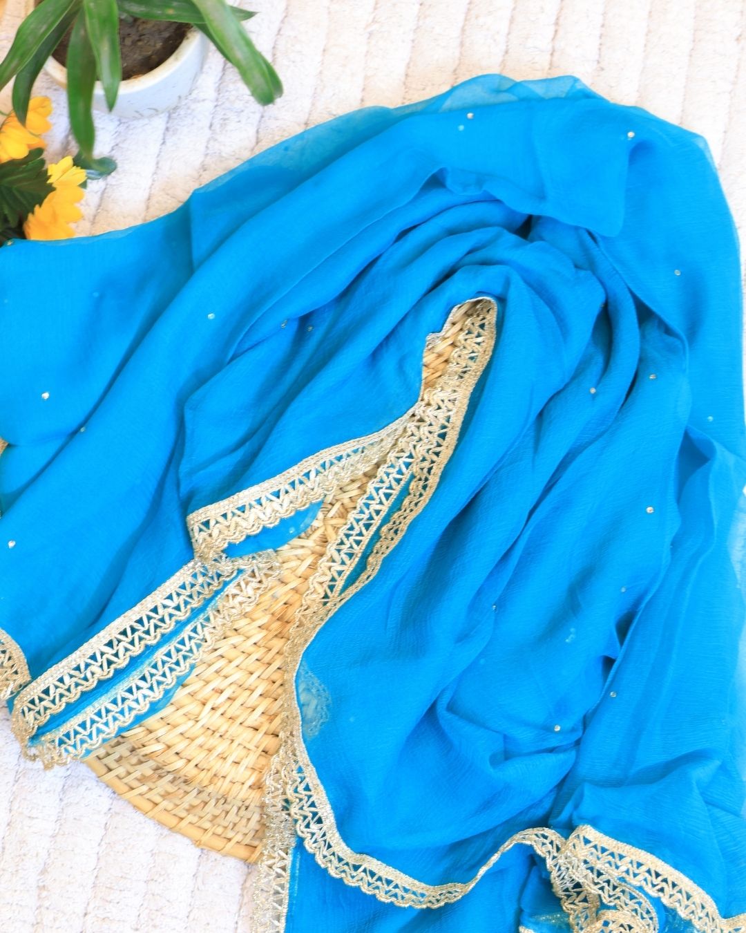 Firozi Satin Silk Suit Set: Dazzling Radiance