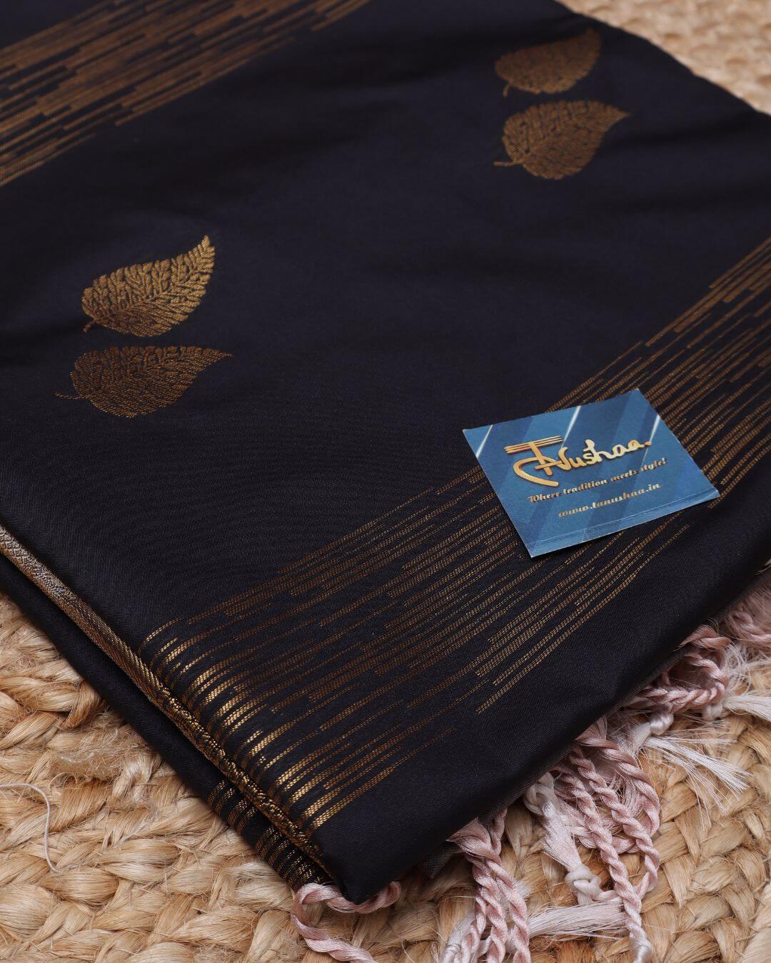 Black Kanjivaram Silk Saree: The Epitome of Elegance and Opulence