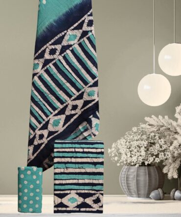 Summer Pick: Blue & Black Batik Cotton Suit Set