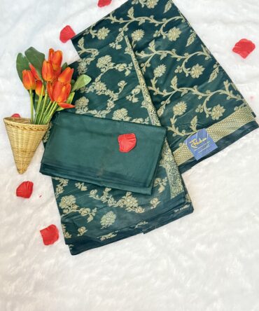 Green Benarasi Silk Suit