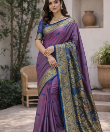 The Certified Pure Blue Paithani Silk Saree