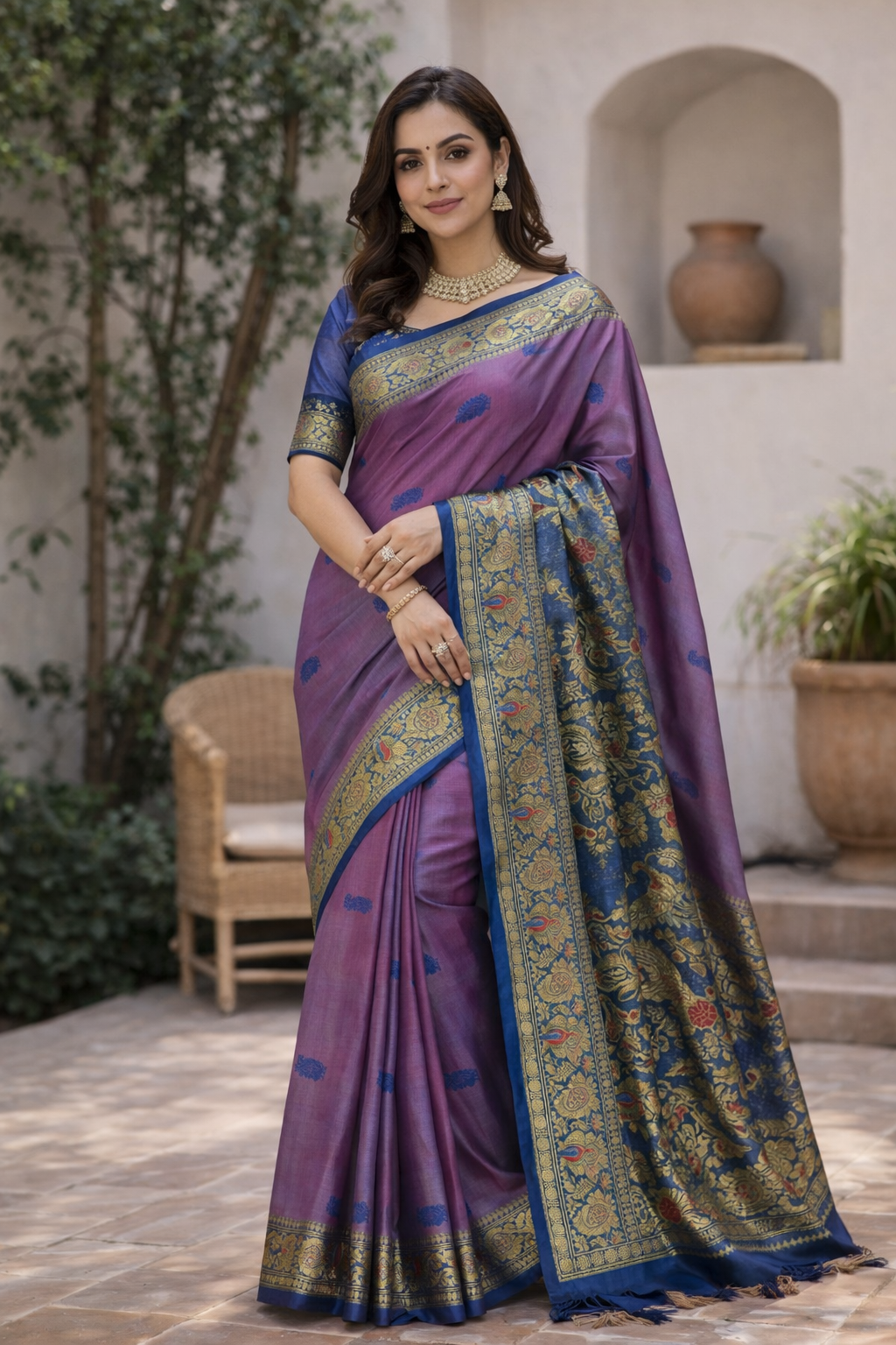 The Certified Pure Blue Paithani Silk Saree