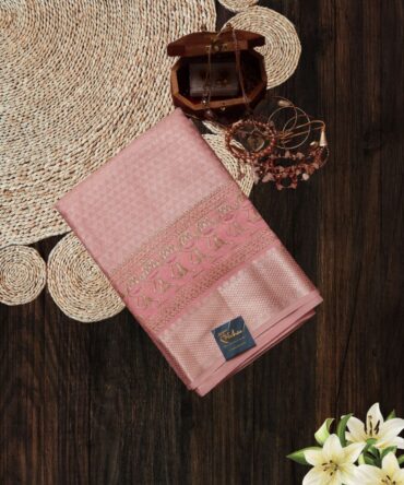 Whispering Pink Handwoven Tissue Saree