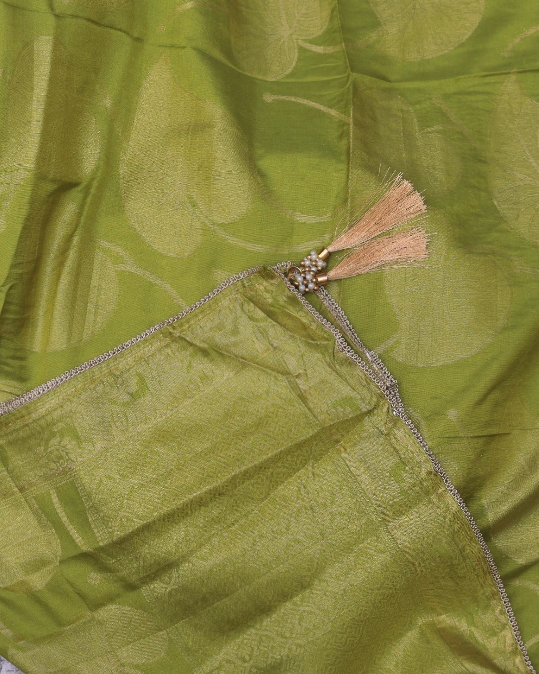 Wine & Forest Green Roman Glass Fabric Suit - Image 3