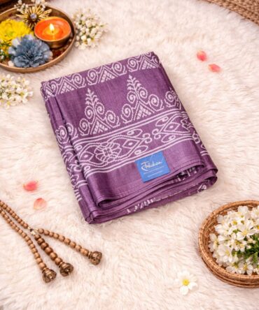 Wine Semi Dola Silk Saree